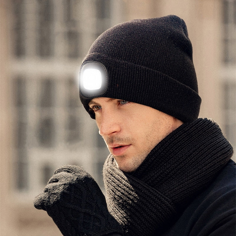 LED knitted hat